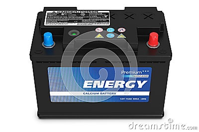 Black automobile battery Stock Photo