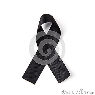 Black awareness ribbon Stock Photo