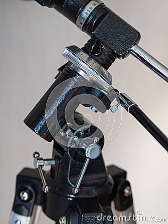 Azimuth mount closeup Stock Photo