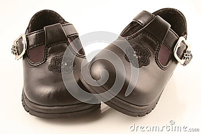 Black baby shoes 2 Stock Photo