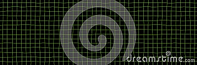 Black Background with Doodle Checker and Lines. Notebook Paper Texture. Psychedelic Checkered Seamless Pattern. Vector Vector Illustration