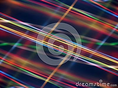 Black background with multicolored luminous lines Stock Photo