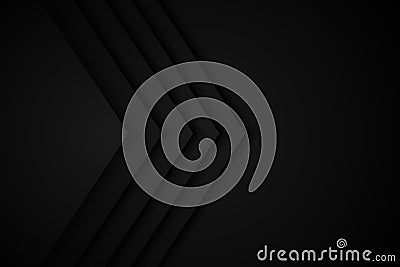 Black background overlap dimension grey vector illustration message board for text and message design modern website Vector Illustration