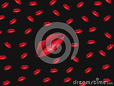 Smothered in Kisses Wallpaper Stock Photo