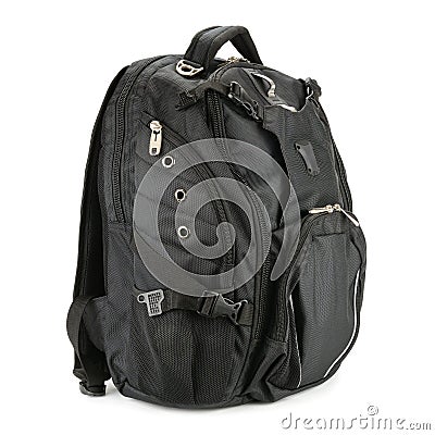 Black backpack Stock Photo