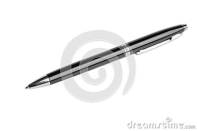 Black ballpoint pen Stock Photo