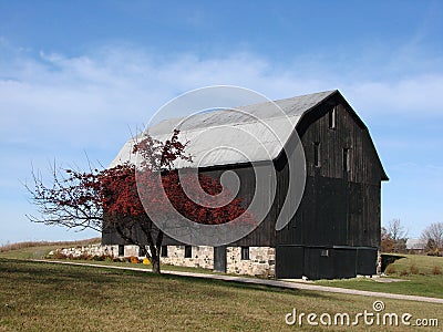Black barn Stock Photo