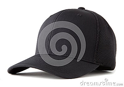 Black baseball hat Stock Photo