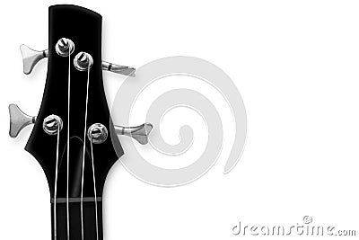 black bass instrument head Stock Photo