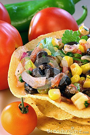 Black Bean and Corn Salsa Stock Photo