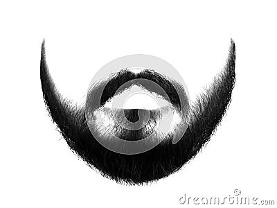 Black beard isolated on white background Stock Photo
