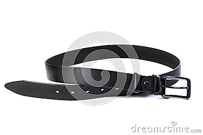 Black belt on a white background Stock Photo