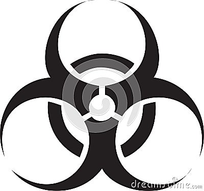 Black biohazard symbol Vector Illustration