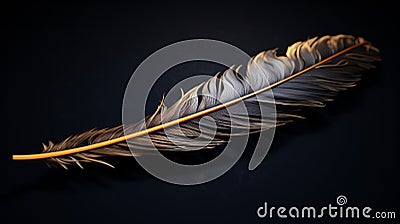 Intricate Heron Feather: A Stunning Nature-inspired 8k Image Stock Photo