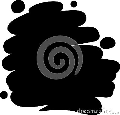 Black blob doodles brushstroke - vector Vector Illustration