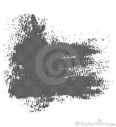 Black BLOB with halftone texture Vector Illustration
