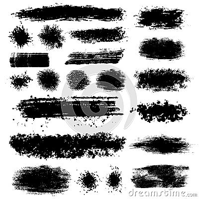 Black blots and spots Vector Illustration