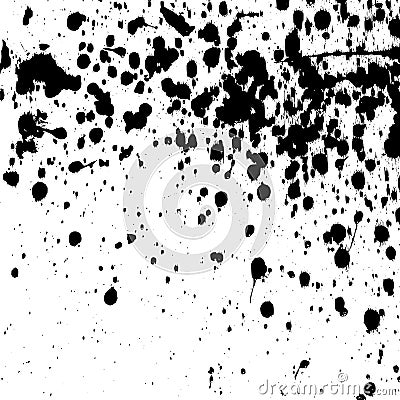 Black blots on white background. Vector Illustration