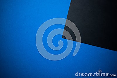 Black and blue contrast colored paper, background, website template Stock Photo