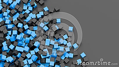 Black and blue cubes Stock Photo