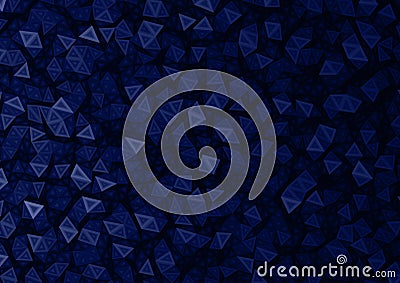 Black & Blue Polygon Particles Abstract Background Stock Photo