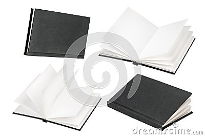 Black book mock up isolated on white background Stock Photo