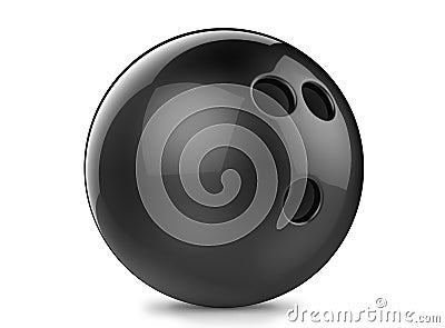 Black bowling ball Stock Photo