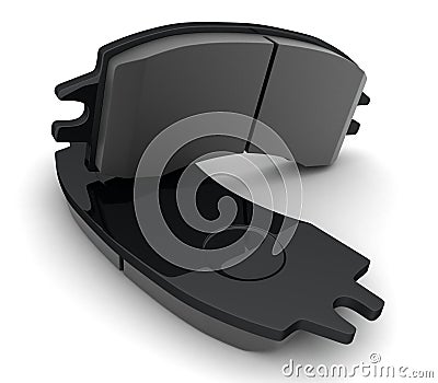 Black brake pads Stock Photo