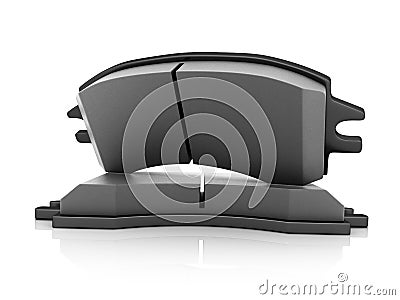 Black brake pads on white background Cartoon Illustration