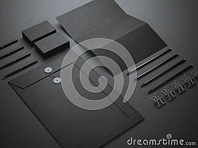 Black branding mockup Stock Photo