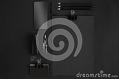 Black branding mockup Stock Photo