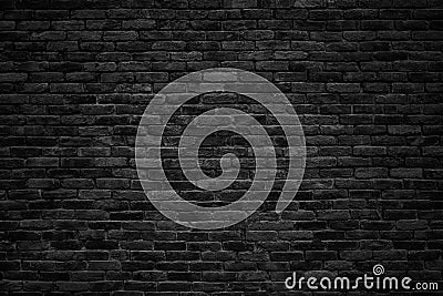 Black brick wall, dark background for design Stock Photo