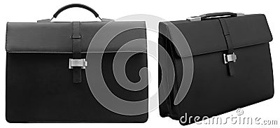Black briefcase Stock Photo