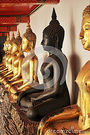 Black Buddhist state Stock Photo