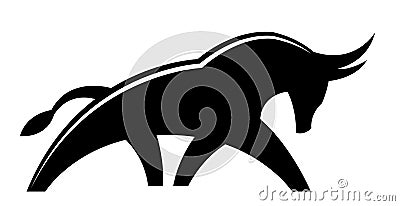 Black bull Vector Illustration