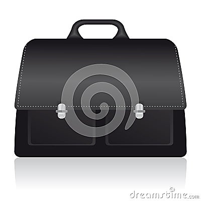 Black business briefcase Stock Photo