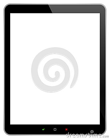 Black Business Tablet Similar To iPad Air Isolated Vector Illustration