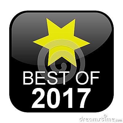 Black Button: Best of 2017 Stock Photo