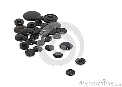 Black Buttons Stock Photo