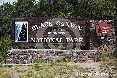 Black Canyon of Gunnison National Park, near Montrose, Colorado, USA Editorial Stock Photo