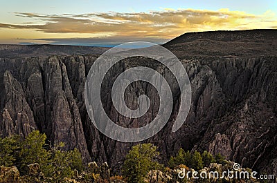 Black Canyon of the Gunnison at sunrise (HDR) Stock Photo