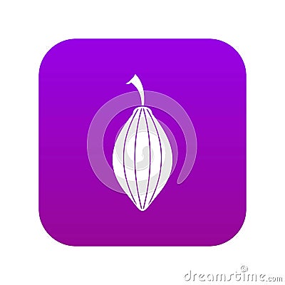 Black cardamom pod icon digital purple Vector Illustration