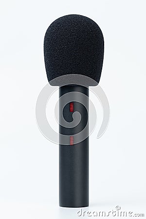 Black cardioid microphone Stock Photo