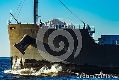 Black bulk carrier Editorial Stock Photo