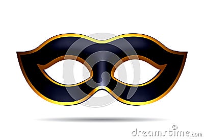 Black carnival mask Vector Illustration