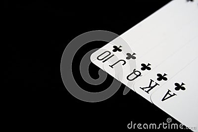 Black casino cards Stock Photo