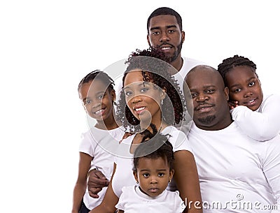 Black casual family Stock Photo