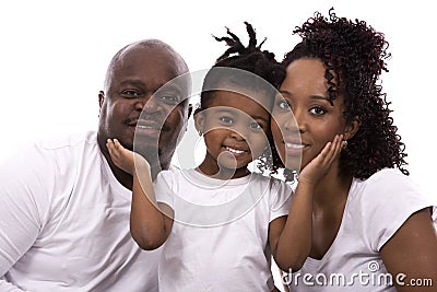 Black casual family Stock Photo