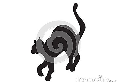 Black cat illustration vectorial Cartoon Illustration