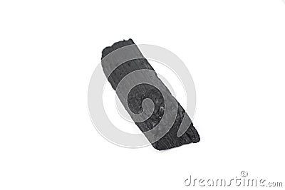 black charcoal isolated on white background. isolated photo Stock Photo